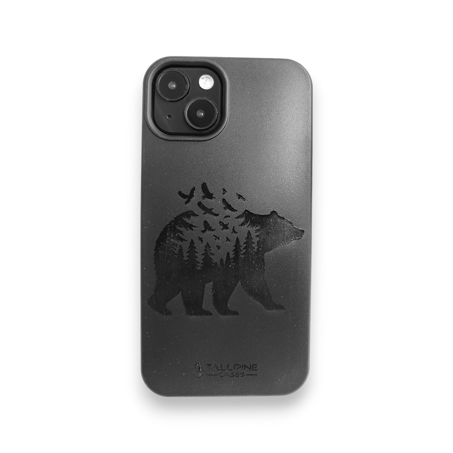 Kompostoituva iPhone-suojakuori - Musta - 3D Kaiverrettu - Otso