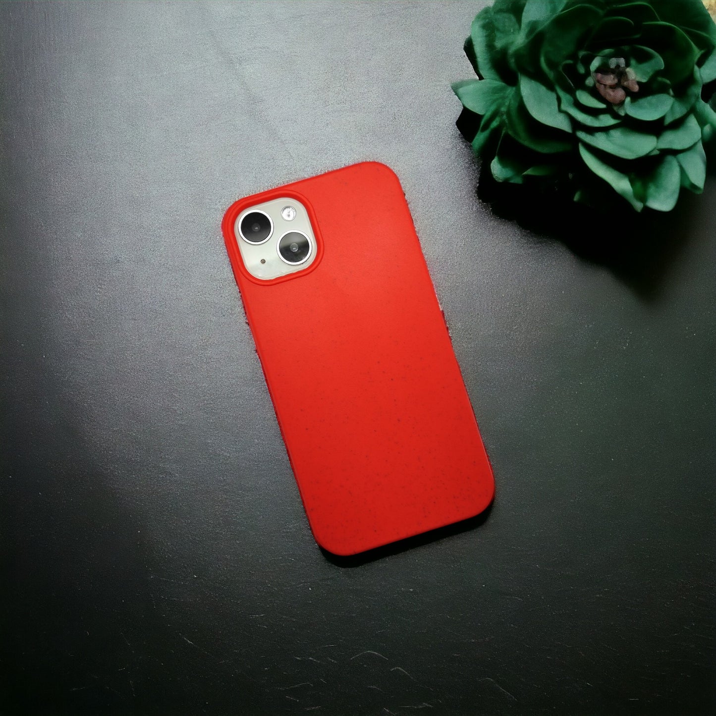 Compostable iPhone Case - Red - Tallpine Cases | Sustainable and Eco-Friendly - Red Solid color