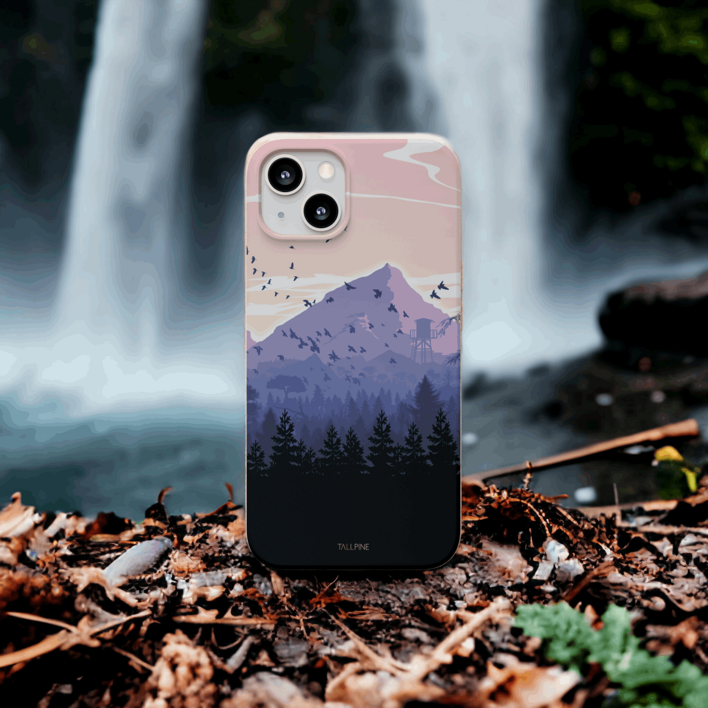 Pink Forest - Eco Case - Tallpine Cases | Sustainable and Eco-Friendly - Forest Mountain Nature Pink