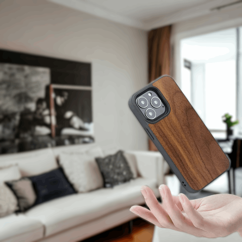 Wood iPhone Case - Walnut - Tallpine | Sustainable and Eco-Friendly Phone Cases - Solid color Wood