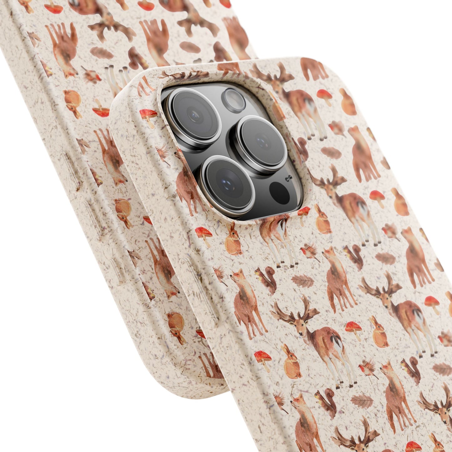 Phone case with animal pattern on a white background