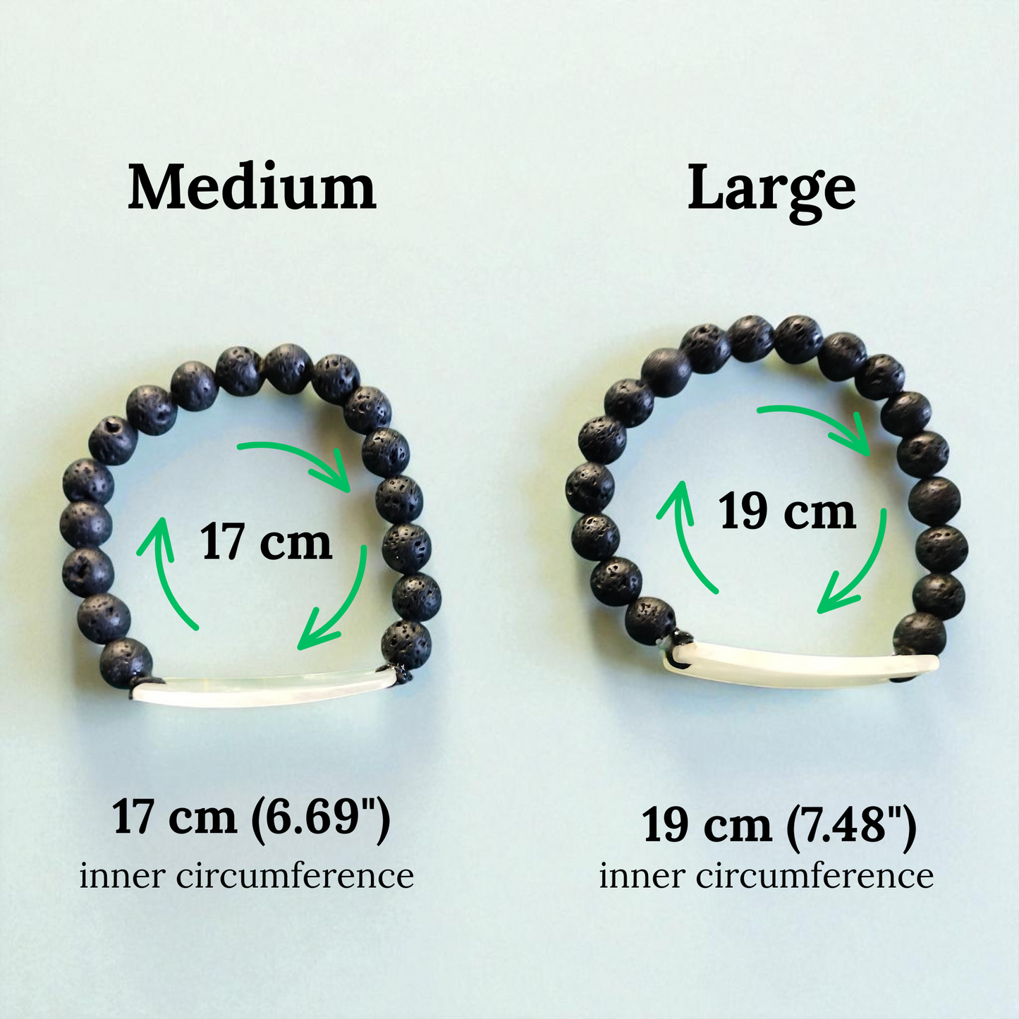 Lava Stone Resin Bracelet - Pearl White