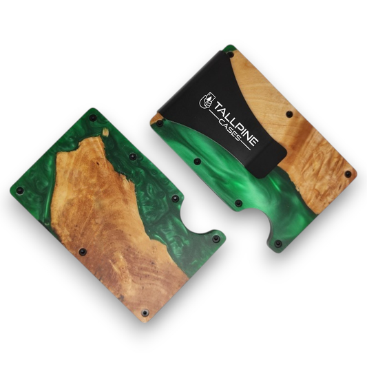 Wood and Resin Card Holder Wallet
