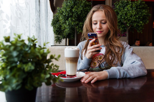 Person holding a biodegradable phone cases