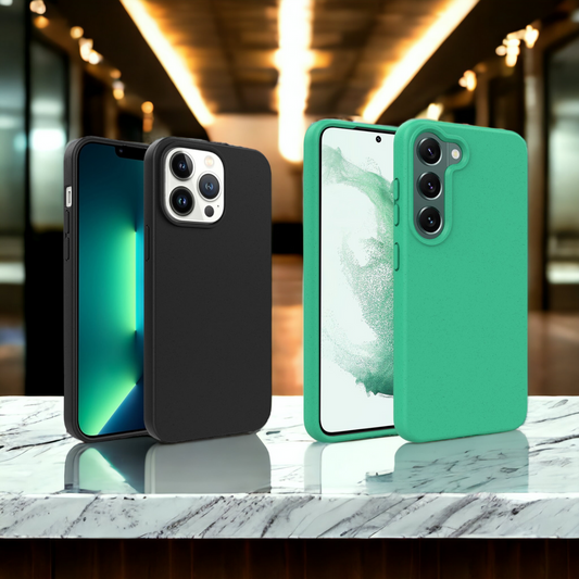 Green and black phone covers