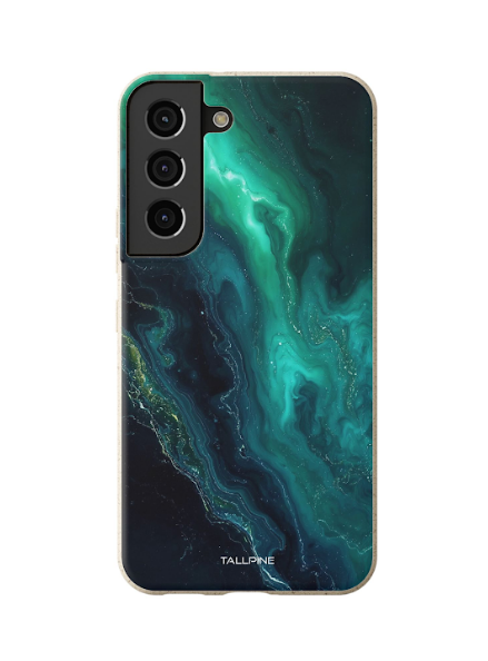 An aurora themed phone case