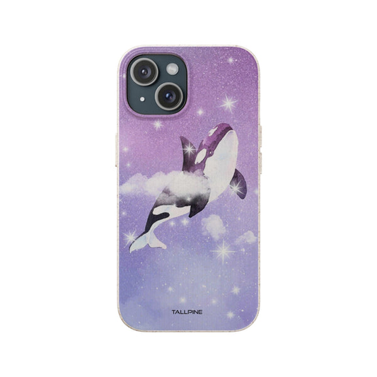 A phone cover with a Whale printed on it
