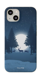 Nordic Woodland Whispers compostable eco-friendly phone case for iPhone 