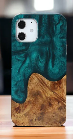 Wood and resin phone cover
