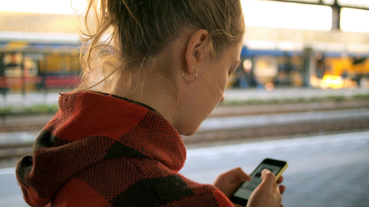 a person using a phone 