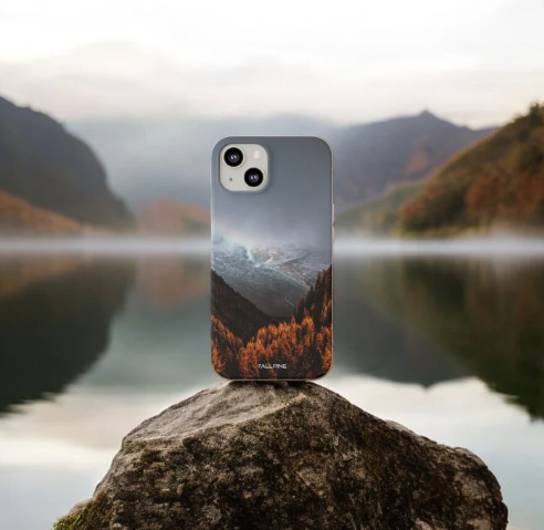 A compostable phone case by Tallpine Cases