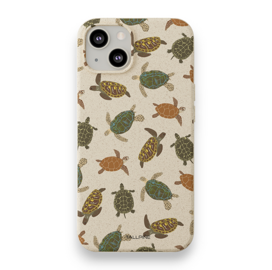 Turtle Tide biodegradable phone case made with eco-friendly materials by Tallpine Cases