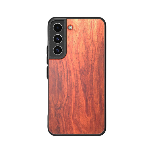 A wooden phone cover