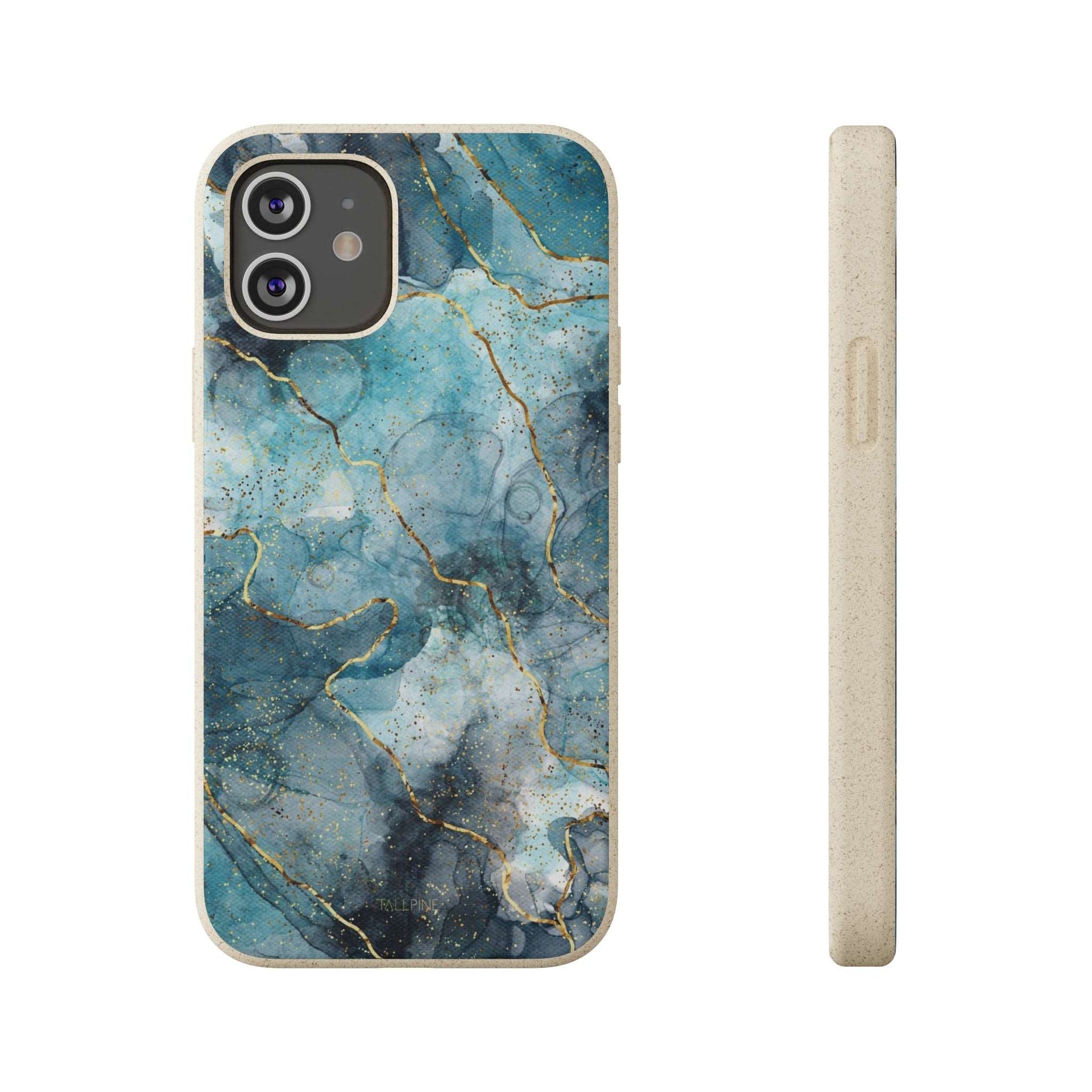 Sapphire Marble - Eco Case iPhone 12 - Tallpine Cases | Sustainable and Eco-Friendly - Abstract Blue Marble