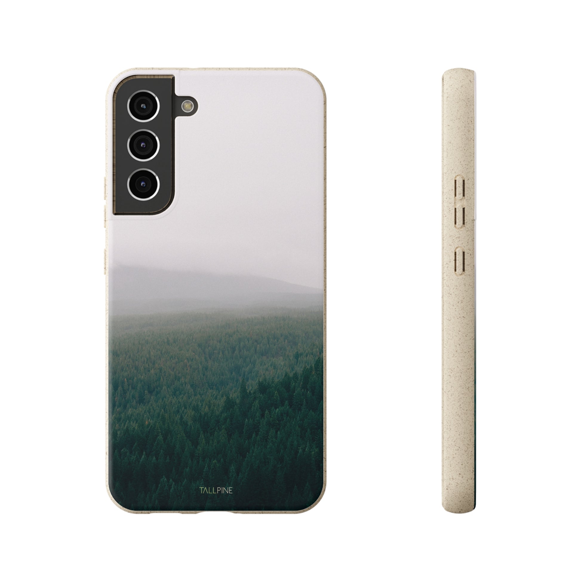 Good Morning Forest - Eco Case Samsung Galaxy S22 Plus - Tallpine | Sustainable and Eco-Friendly Phone Cases - Forest Green Nature white