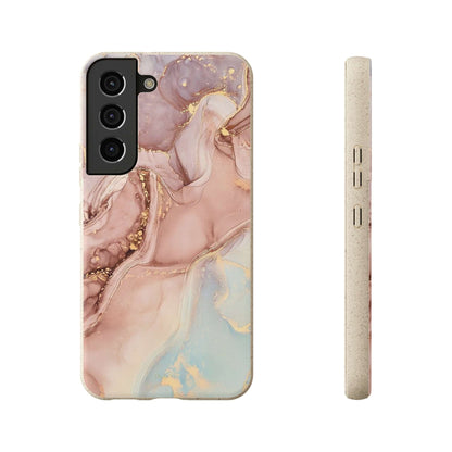 Golden Rose Marble - Eco Case Samsung Galaxy S22 - Tallpine Cases | Sustainable and Eco-Friendly - Abstract Hot Marble Pink