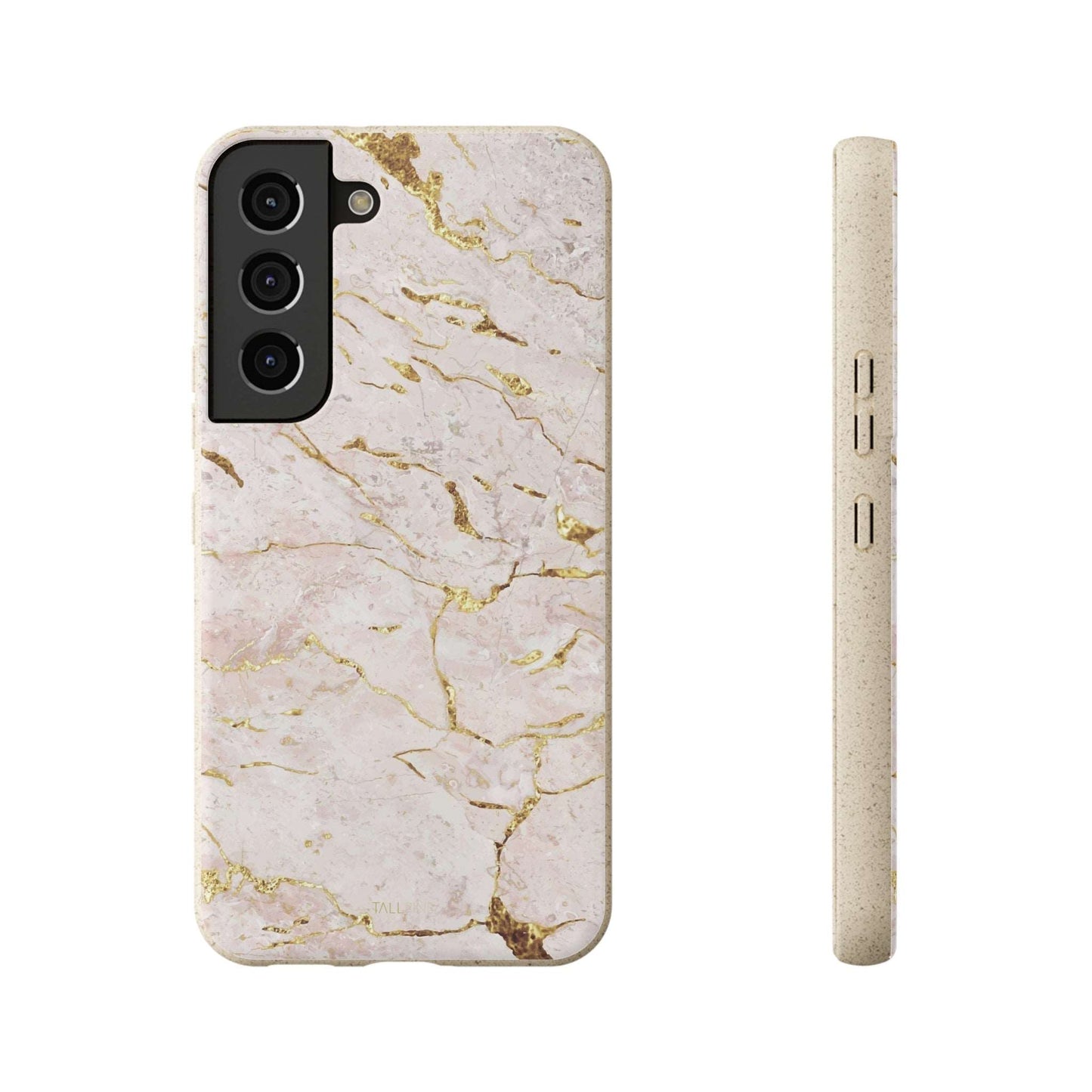Golden Vanilla Marble - Eco Case Samsung Galaxy S22 - Tallpine Cases | Sustainable and Eco-Friendly - Abstract Marble White