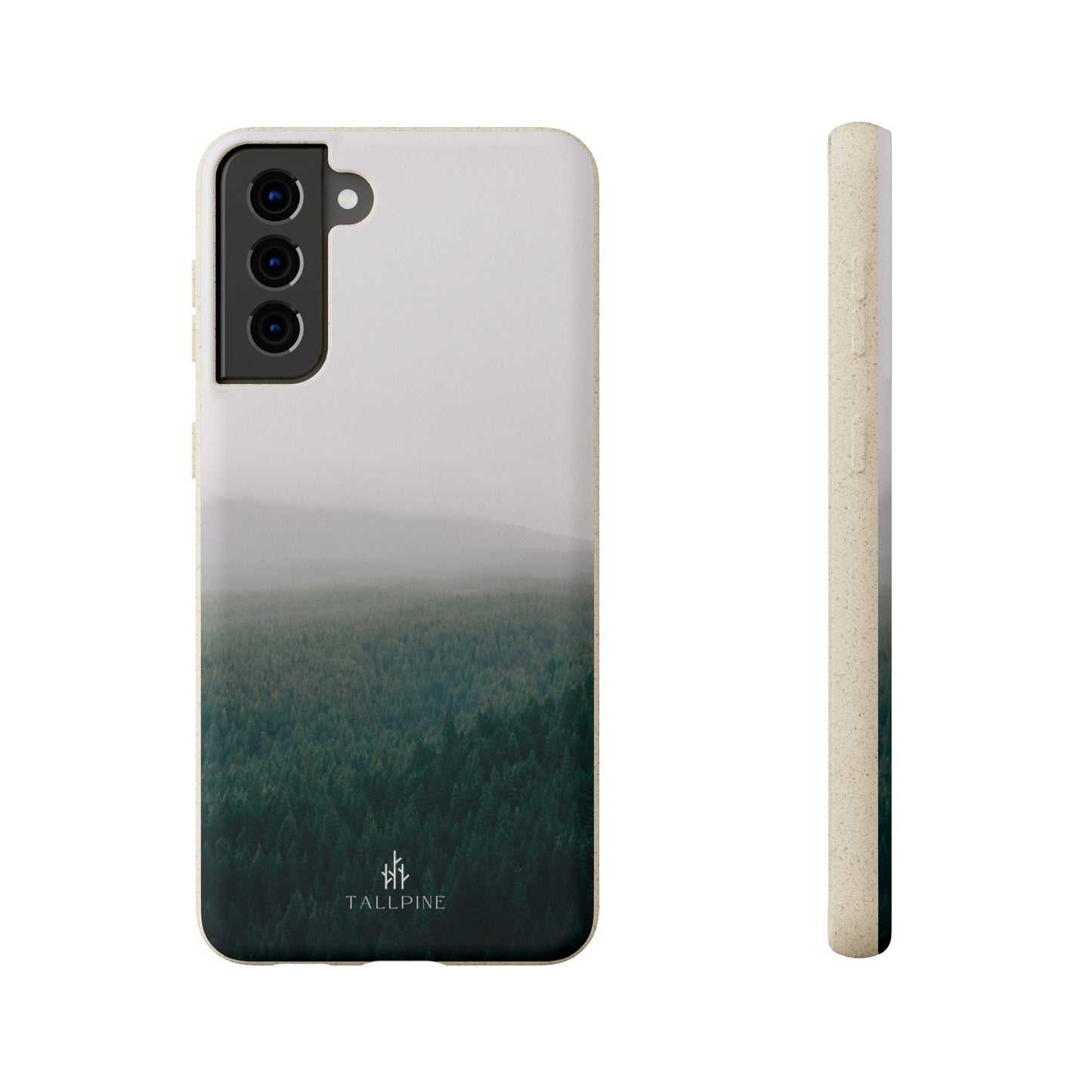 Good Morning Forest - Eco Case Samsung Galaxy S21 Plus - Tallpine | Sustainable and Eco-Friendly Phone Cases - Forest Green Nature white