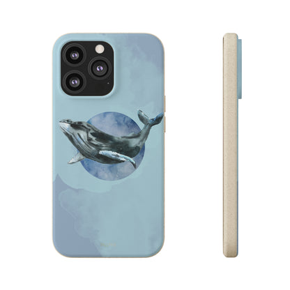 Watercolor Whale - Eco Case - Tallpine Cases | Sustainable and Eco-Friendly - Animals Blue Sealife