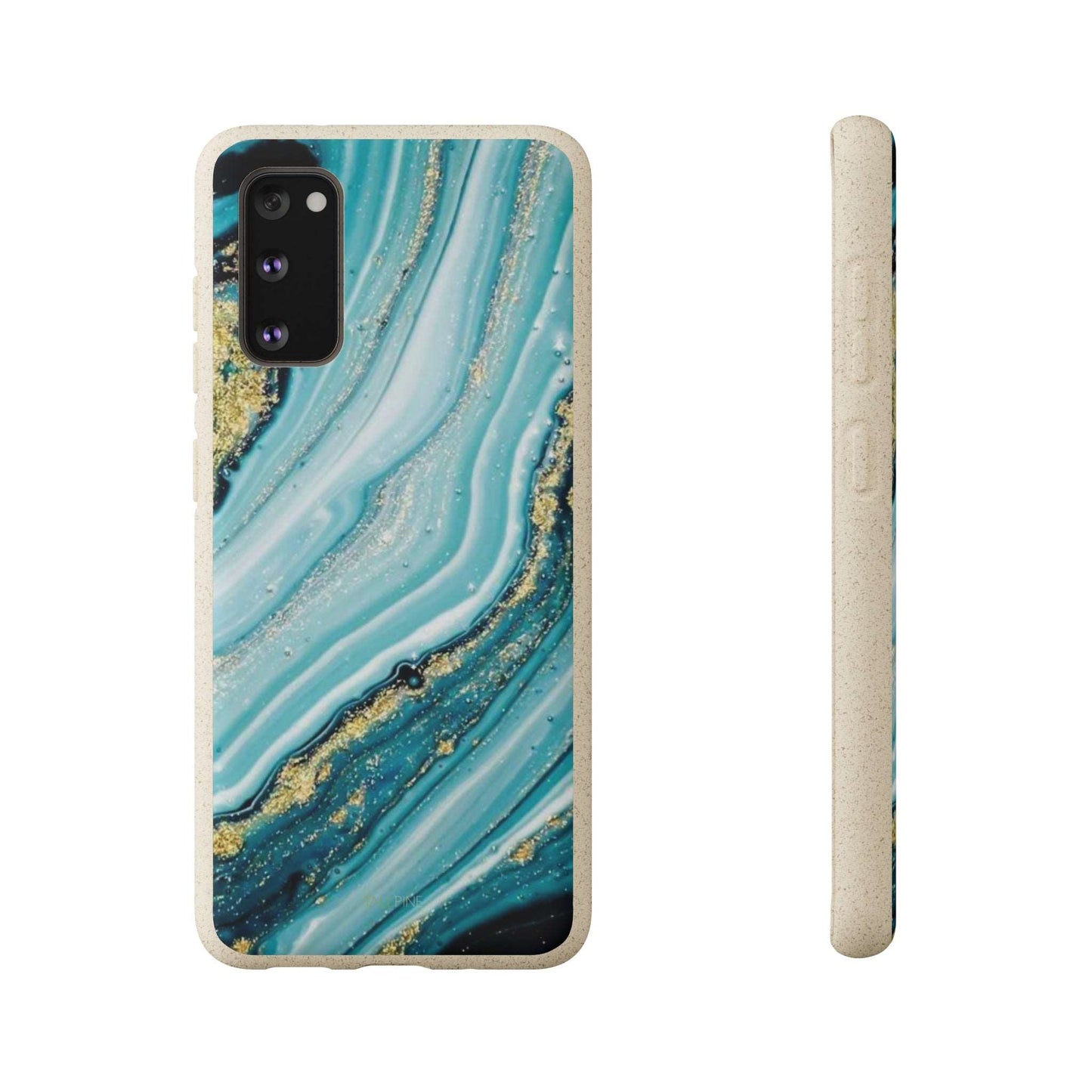 Golden Azure Marble - Eco Case Samsung Galaxy S20 - Tallpine Cases | Sustainable and Eco-Friendly - Abstract Blue Marble