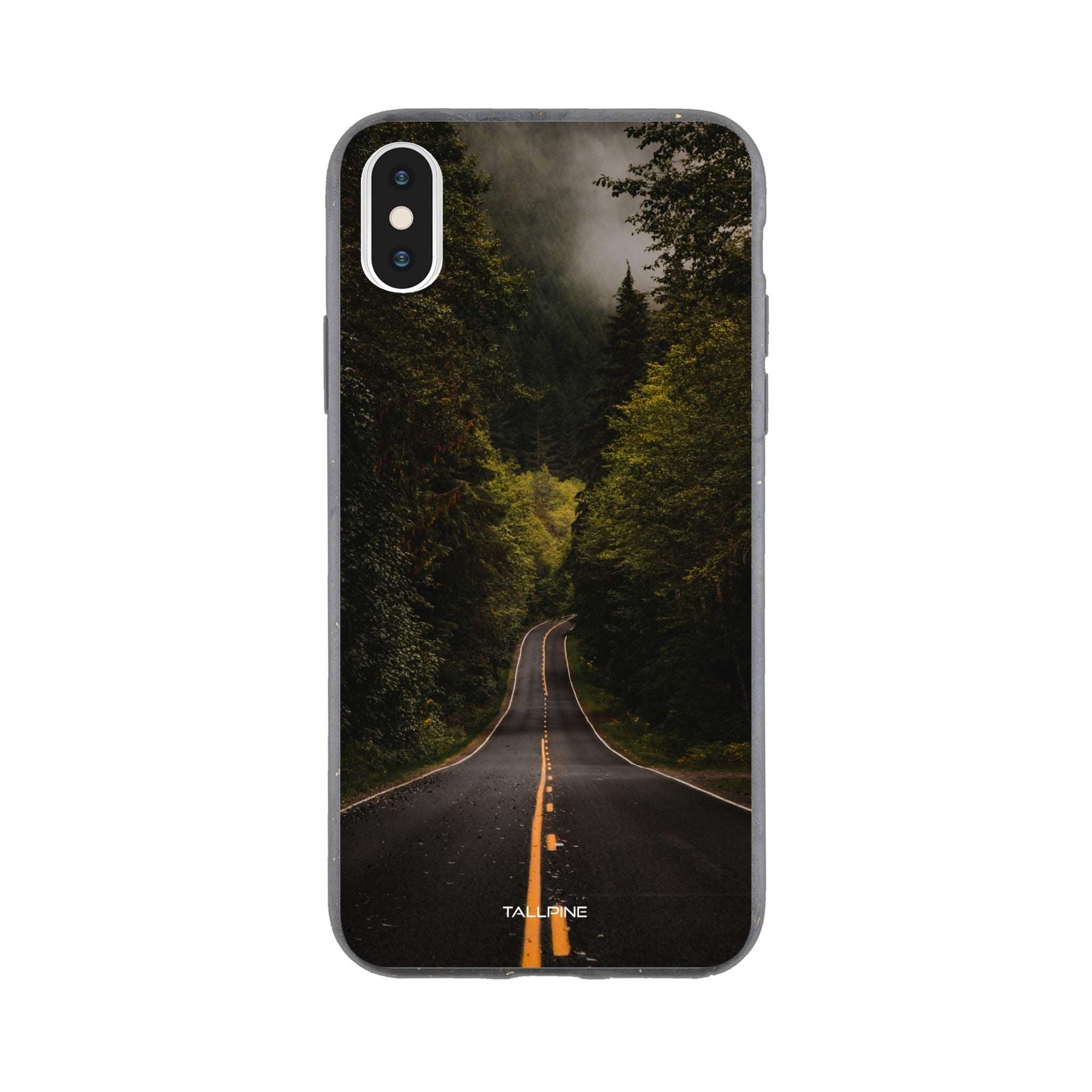 Forest Road - Eco Case iPhone XS - Tallpine Cases | Sustainable and Eco-Friendly - Forest Hot Nature