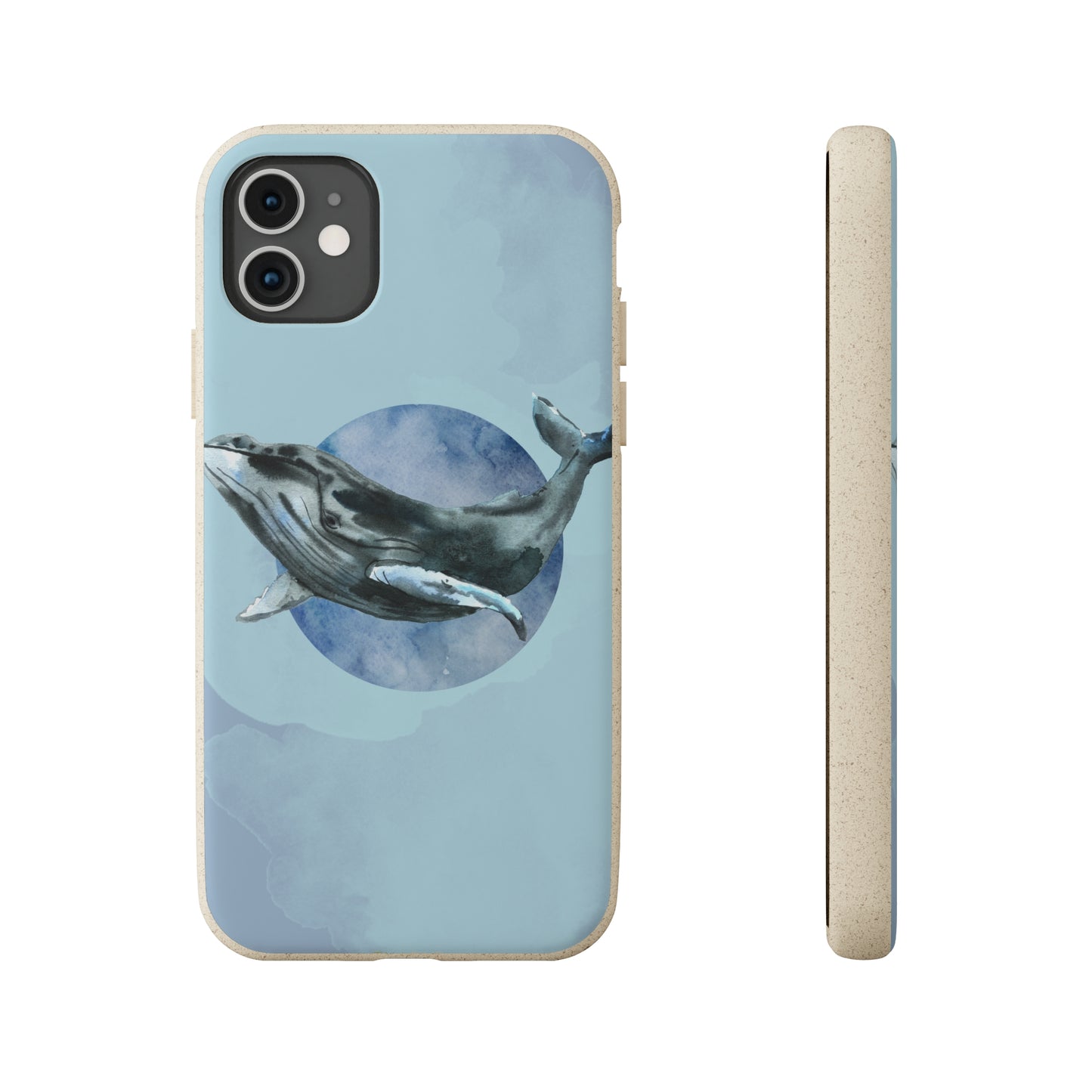 Watercolor Whale - Eco Case iPhone 11 - Tallpine Cases | Sustainable and Eco-Friendly - Animals Blue Sealife