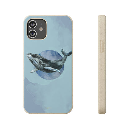 Watercolor Whale - Eco Case iPhone 12 - Tallpine Cases | Sustainable and Eco-Friendly - Animals Blue Sealife