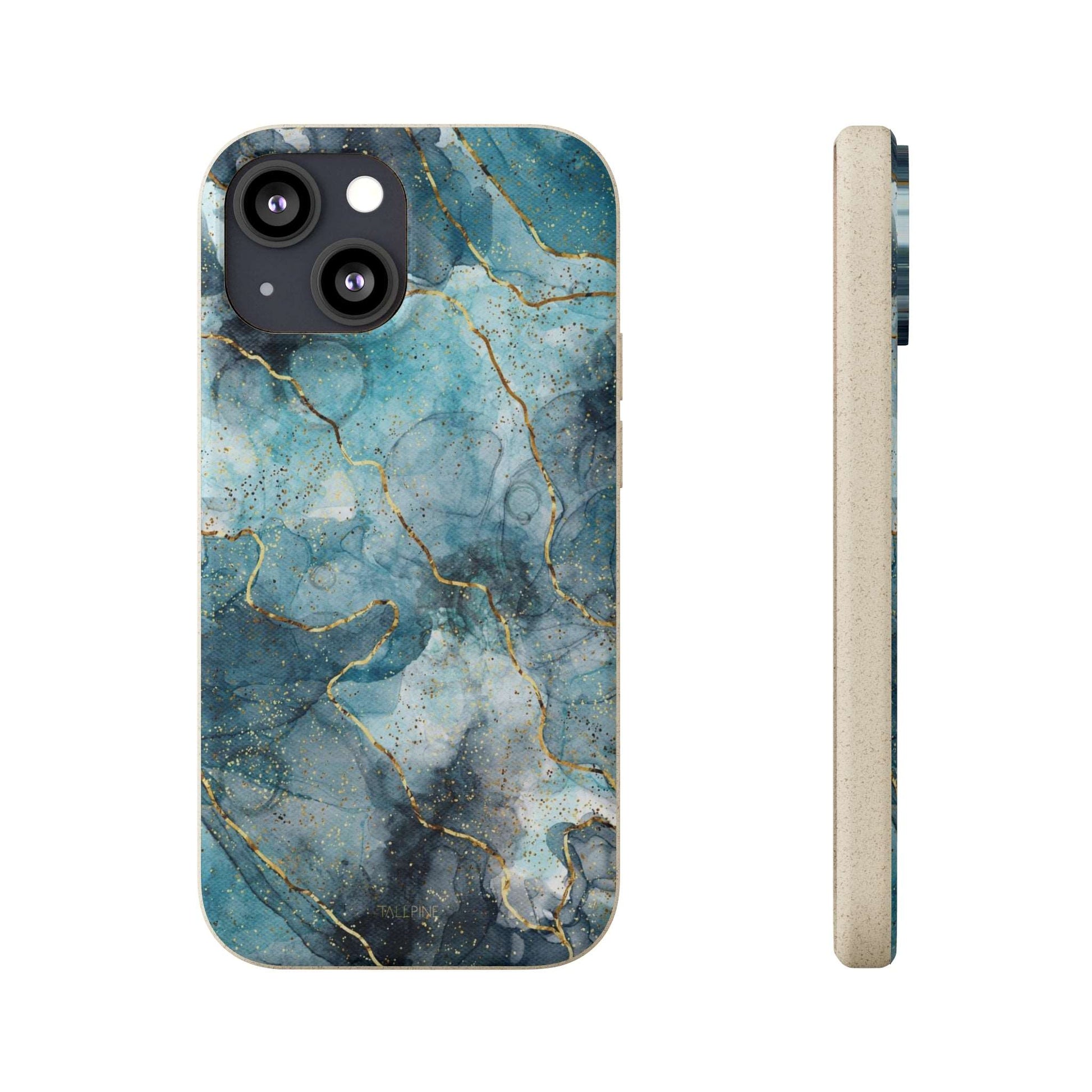 Sapphire Marble - Eco Case iPhone 13 Mini - Tallpine Cases | Sustainable and Eco-Friendly - Abstract Blue Marble