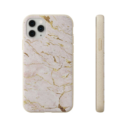 Golden Vanilla Marble - Eco Case iPhone 11 Pro - Tallpine Cases | Sustainable and Eco-Friendly - Abstract Marble White