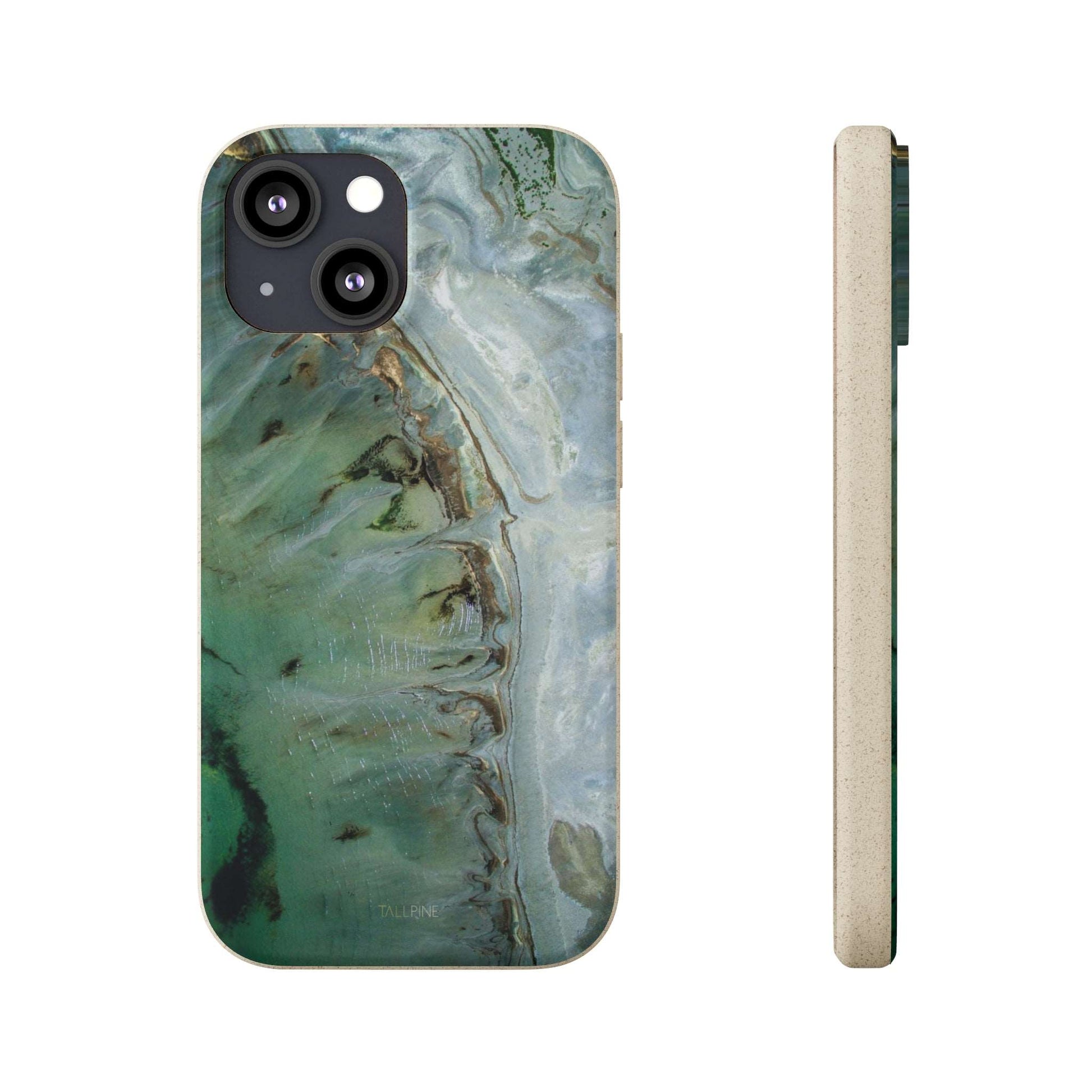 Golden Emerald Marble - Eco Case iPhone 13 Mini - Tallpine Cases | Sustainable and Eco-Friendly - Abstract Green Marble