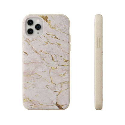 Golden Vanilla Marble - Eco Case iPhone 11 Pro Max - Tallpine Cases | Sustainable and Eco-Friendly - Abstract Marble White