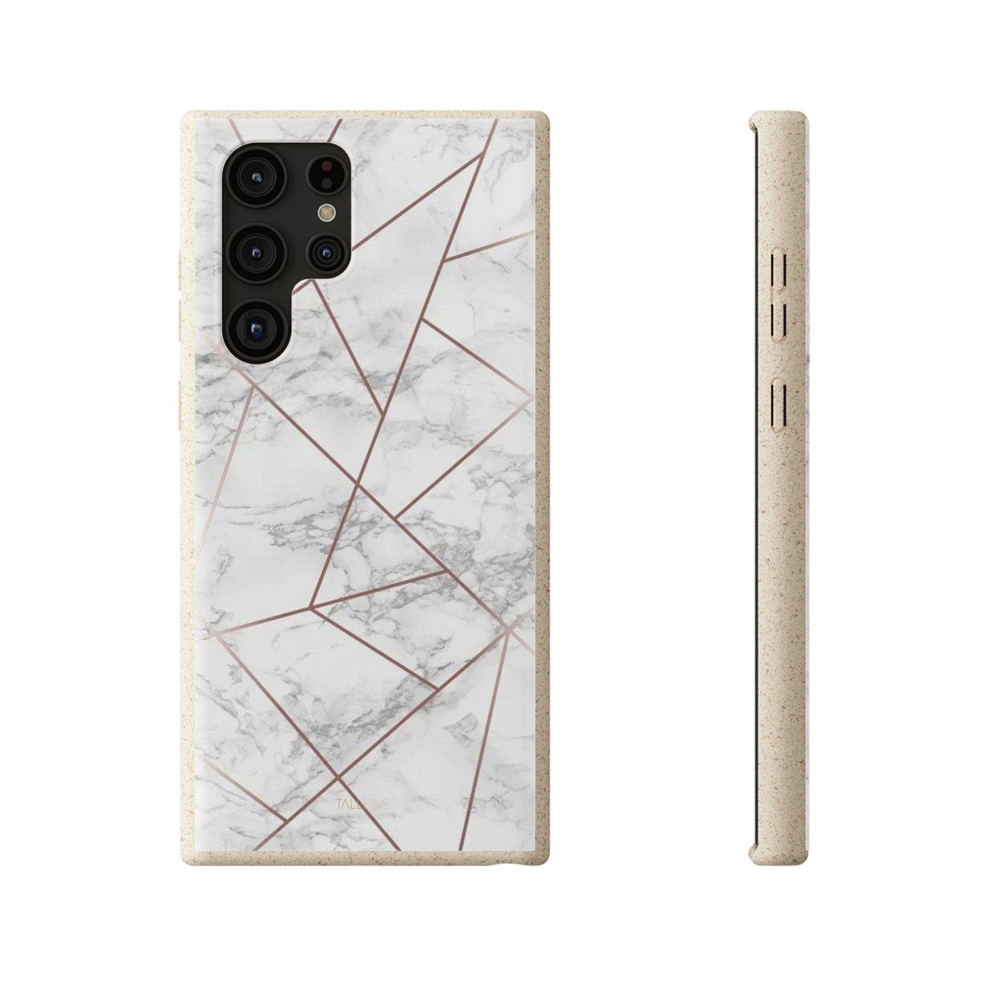 Faded Gold Marble - Eco Case Samsung Galaxy S22 Ultra - Tallpine Cases | Sustainable and Eco-Friendly - Abstract Gray Marble