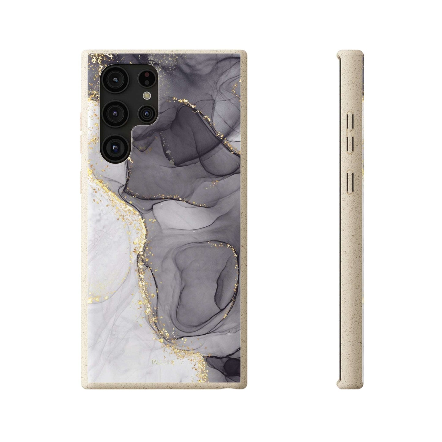 Golden Black Marble - Eco Case Samsung Galaxy S22 Ultra - Tallpine Cases | Sustainable and Eco-Friendly - Abstract Black Marble