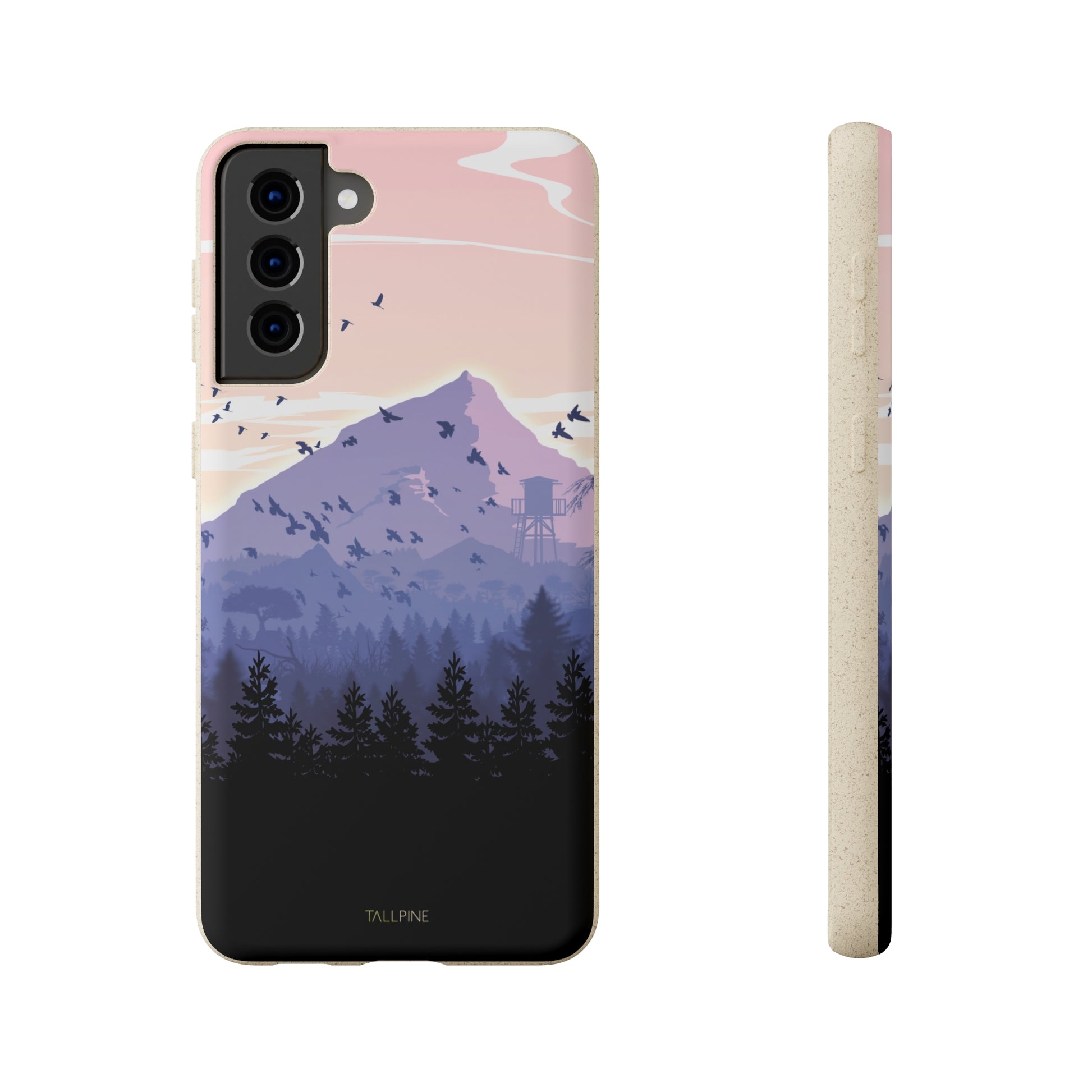 Pink Forest - Eco Case Samsung Galaxy S21 Plus - Tallpine Cases | Sustainable and Eco-Friendly - Forest Mountain Nature Pink