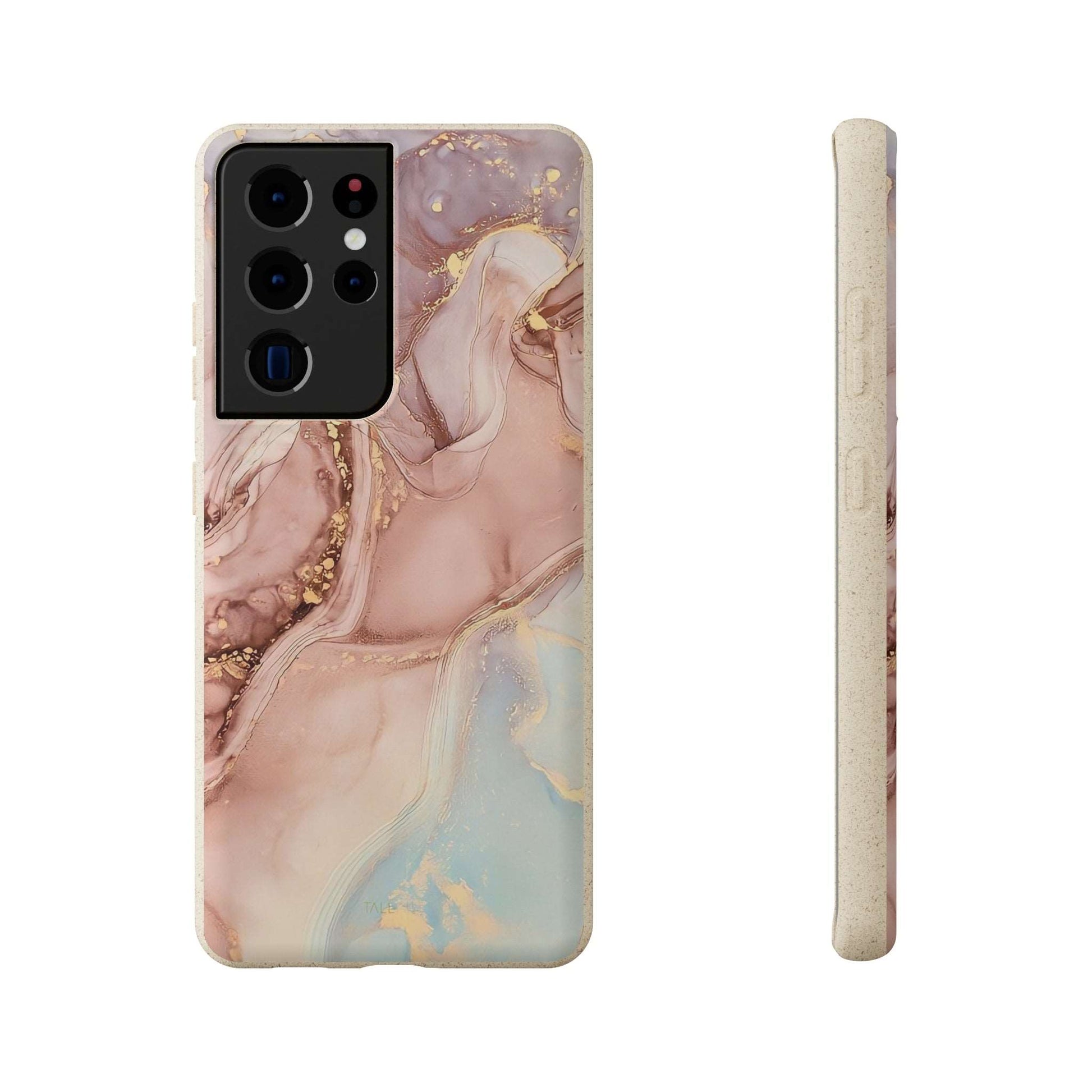 Golden Rose Marble - Eco Case Samsung Galaxy S21 Ultra - Tallpine Cases | Sustainable and Eco-Friendly - Abstract Hot Marble Pink