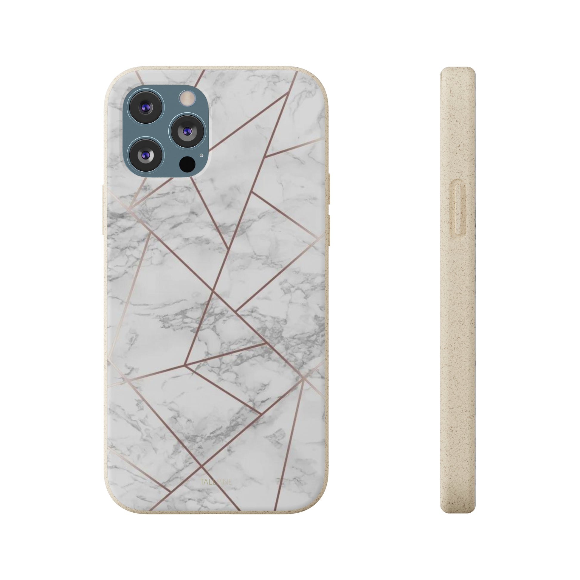 Faded Gold Marble - Eco Case iPhone 12 Pro Max - Tallpine Cases | Sustainable and Eco-Friendly - Abstract Gray Marble