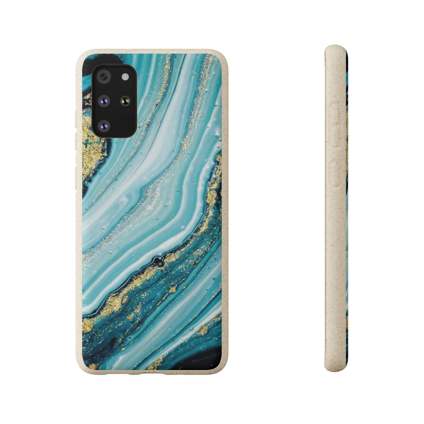 Golden Azure Marble - Eco Case Samsung Galaxy S20+ - Tallpine Cases | Sustainable and Eco-Friendly - Abstract Blue Marble