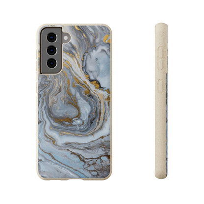 Chrome Marble - Eco Case Samsung Galaxy S21 - Tallpine Cases | Sustainable and Eco-Friendly - Abstract Blue Marble
