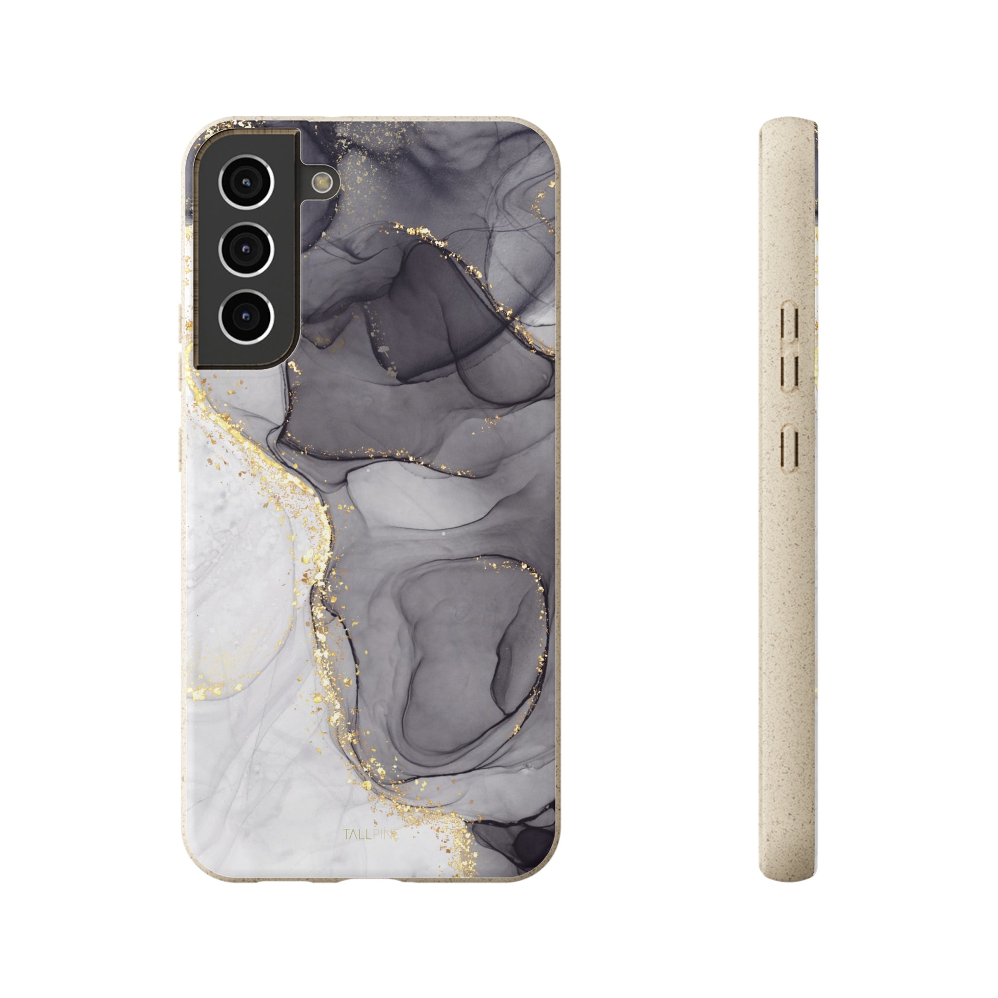 Golden Black Marble - Eco Case Samsung Galaxy S22 Plus - Tallpine Cases | Sustainable and Eco-Friendly - Abstract Black Marble