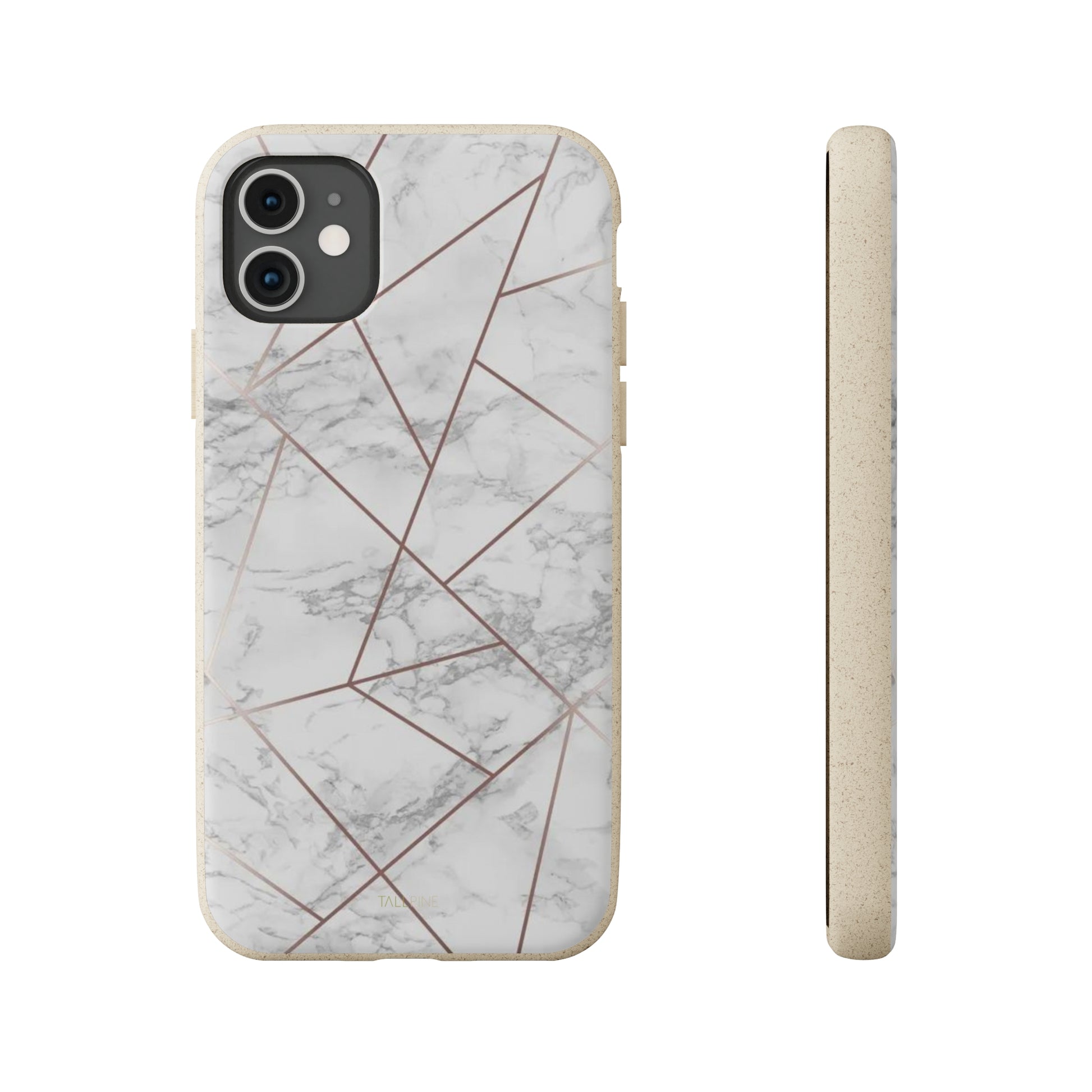 Faded Gold Marble - Eco Case iPhone 11 - Tallpine Cases | Sustainable and Eco-Friendly - Abstract Gray Marble