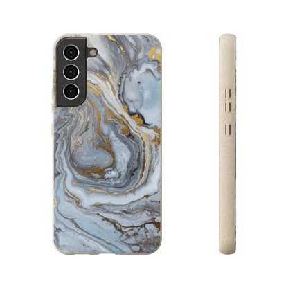 Chrome Marble - Eco Case Samsung Galaxy S22 Plus - Tallpine Cases | Sustainable and Eco-Friendly - Abstract Blue Marble