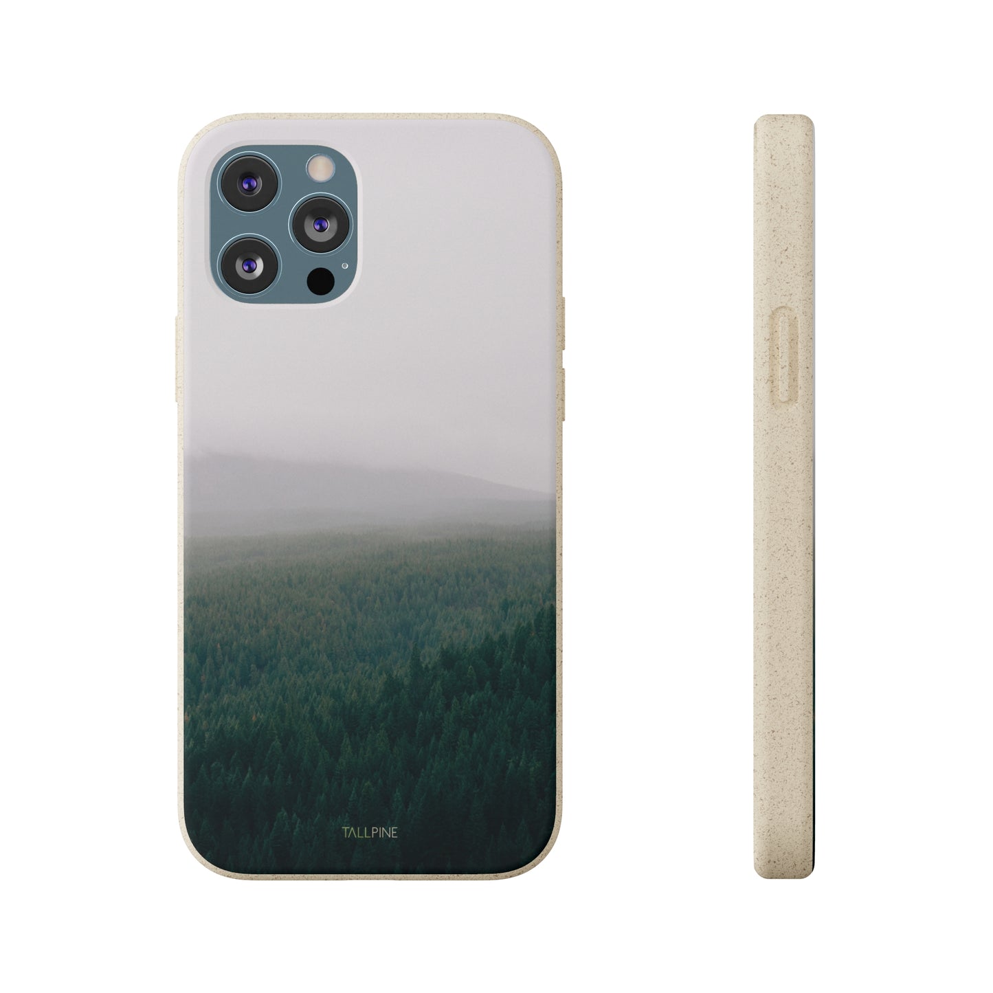 Good Morning Forest - Eco Case iPhone 12 Pro Max - Tallpine | Sustainable and Eco-Friendly Phone Cases - Forest Green Nature white