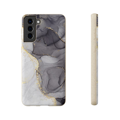 Golden Black Marble - Eco Case Samsung Galaxy S21 Plus - Tallpine Cases | Sustainable and Eco-Friendly - Abstract Black Marble