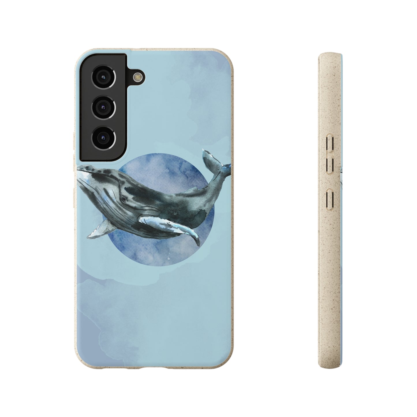 Watercolor Whale - Eco Case Samsung Galaxy S22 - Tallpine Cases | Sustainable and Eco-Friendly - Animals Blue Sealife