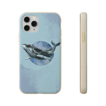 Watercolor Whale - Eco Case iPhone 11 Pro - Tallpine Cases | Sustainable and Eco-Friendly - Animals Blue Sealife