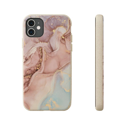 Golden Rose Marble - Eco Case iPhone 11 - Tallpine Cases | Sustainable and Eco-Friendly - Abstract Hot Marble Pink