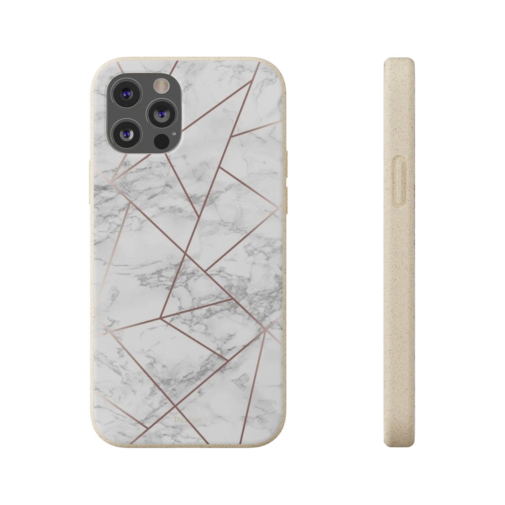 Faded Gold Marble - Eco Case iPhone 12 Pro - Tallpine Cases | Sustainable and Eco-Friendly - Abstract Gray Marble