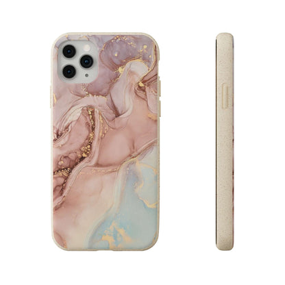 Golden Rose Marble - Eco Case iPhone 11 Pro Max - Tallpine Cases | Sustainable and Eco-Friendly - Abstract Hot Marble Pink