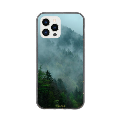 Misty Forest - Eco Case iPhone 12 Pro - Tallpine Cases | Sustainable and Eco-Friendly Phone Cases - Blue Forest Green Nature