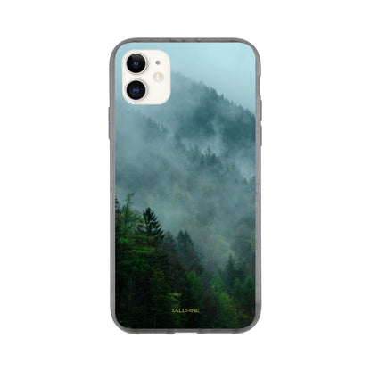 Misty Forest - Eco Case iPhone 11 - Tallpine Cases | Sustainable and Eco-Friendly Phone Cases - Blue Forest Green Nature